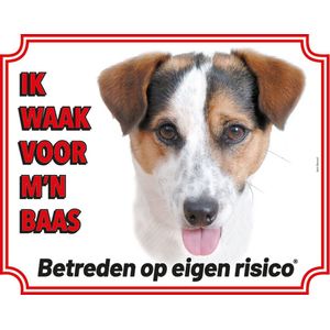 Waakbord - Jack Russell Terrier - Wit - Polystyreen
