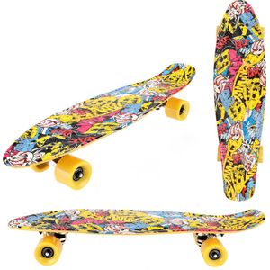 Toi Toys Skateboard Cool Print Skul Bigwheel 60cm multi Toi-Toys Skateboard