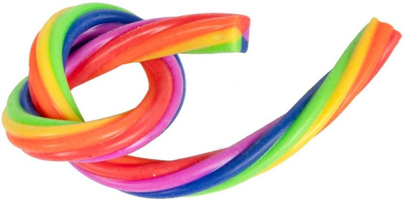 Fun Super Rekbaar Touw Regenboog, 2st.