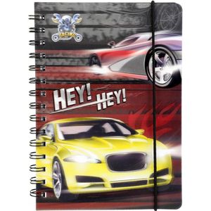 Toi-toys Notitieboek Racing 3d Gelinieerd Jongens Geel/rood