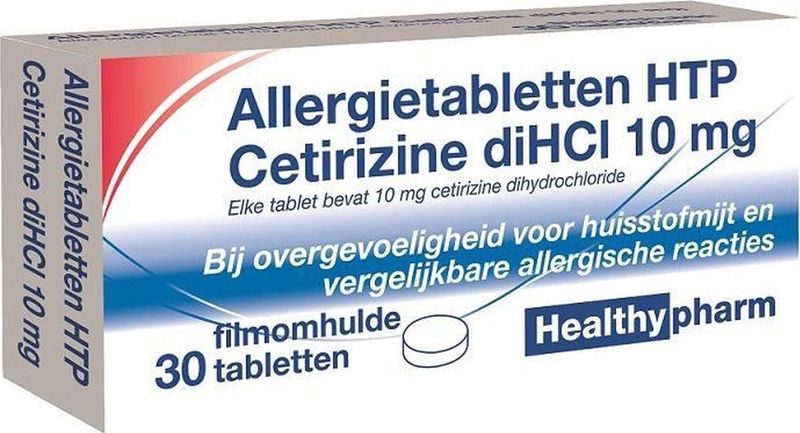 Healthypharm - HTP Cetirizine - Allergietabletten - 10 mg - 30 Tabletten
