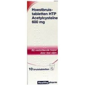 Healthypharm Acetylcysteine 600mg - 1 x 10 bruistabletten