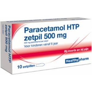 Healthypharm Paracetamol 500mg - 1 x 10 Zetpillen