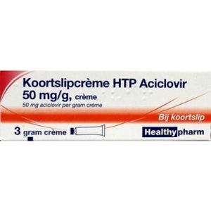 Healthypharm - Koortslipcrème - 50 mg/g - 3 x 3 gram