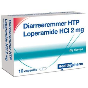 Healthypharm Diarreeremmer HTP Loperamide HCI 2mg - 1 x 10 capsules