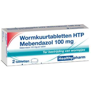 Healthypharm Wormkuurtabletten mebendazol 100mg 2tab