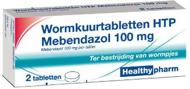 Healthypharm - Mebendazol - Wormkuurtabletten - 2 Tabletten - 100 mg