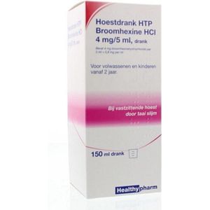 Healthypharm - Hoestdrank Broomhexine HCI 4mg/5ml - Abrikozenaroma - 150ml