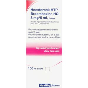 Hoestdrank - Broomhexine HCl - 8 mg/5 ml - Geneesmiddel