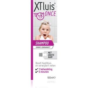 XTLuis - Once - Shampoo - 100ml - Doodt Hoofdluis en Verwijdert Neten