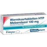 Mebendazol - Wormkuur - 100mg Tabletten - 6 Stuks
