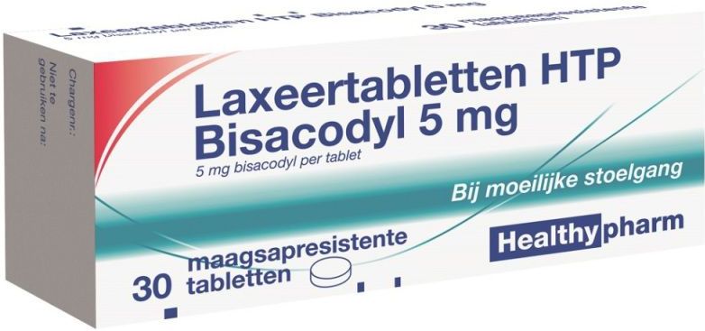 Laxeertabletten - Bisacodyl 5 mg - Maagsapresistente Tabletten