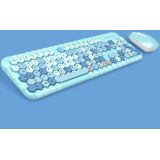 MOFII HONING PLUS Kleurrijk Draadloos toetsenbord en muisset (blauw mengsel)