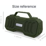 New Rixing NR-4500M Bluetooth 5.0 Portable Outdoor Karaoke Wireless Bluetooth Speaker with Microphone(Green)