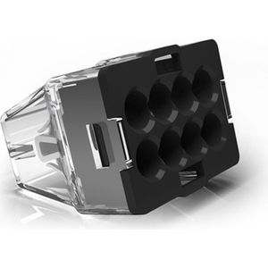 Conex Lasklem 8-voudig - 0,5-2,5mm² - CH2008M - Zwart - Doos van 25 stuks