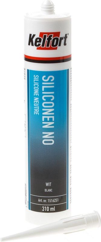 Kelfort - Siliconenkit - Wit - 310ml - Geschikt voor Aansluitvoegen