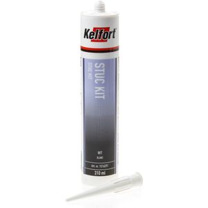 Kelfort - Stucosealkit - Wit - 310ml - Voor Afdichten en Aansluitvoegen
