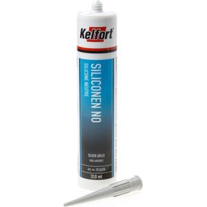 Kelfort Siliconenkit no zilver/grijs 310ml