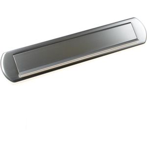 Oxloc Briefplaat alu met veer ovaal 360 x 74mm