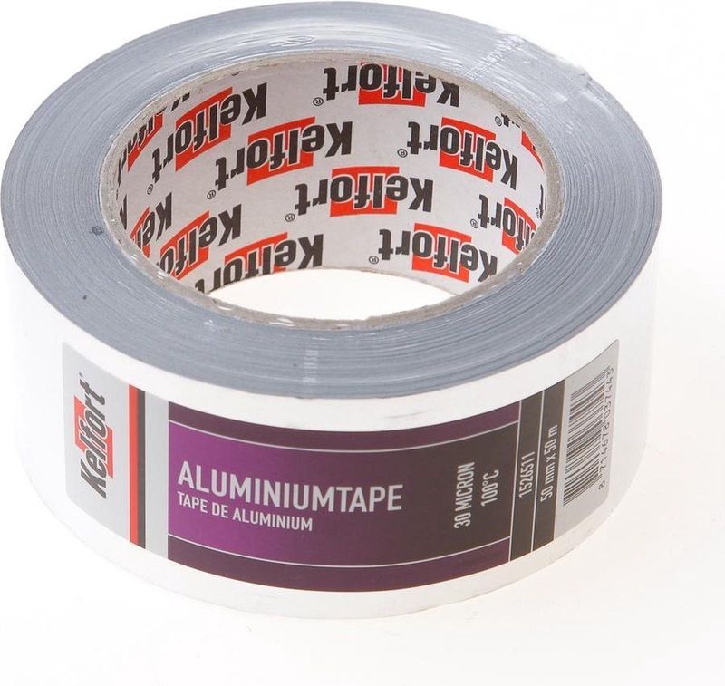 Kelfort - Aluminiumtape - 50mm - Zilver - Enkelzijdig Klevend - 50 Meter