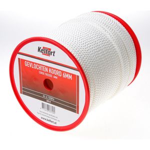 Kelfort Nylonkoord wit gevlochten 6mm