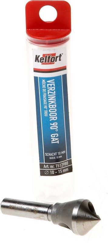 Kelfort Verzinkboor HSS schuin gat vreesdiameter 10-15 x schachtdiameter 10mm
