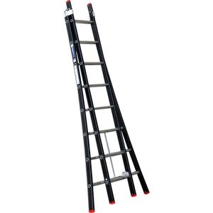 Reformladder Magnus zwart 2x8