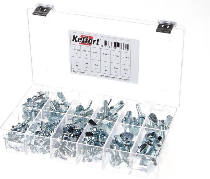 Kelfort Assortimentsdoos vleugelmoer/bout