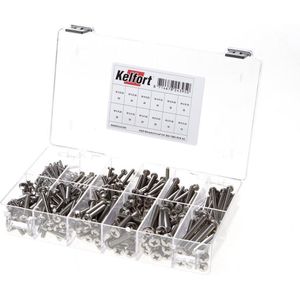 Assortimentsdoos metaalschroef RVS A2 cilinderkop din7985