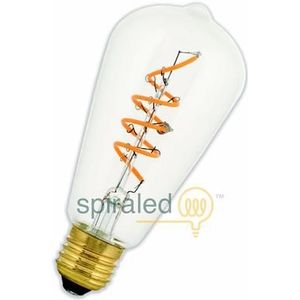 Bailey Spiraled Alva | LED Edison Lamp | Grote fitting E27 Dimbaar | 4W (vervangt 40W)