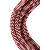 Textielsnoer - Rood/Wit - 2 x 0.75mm² - 3 Meter