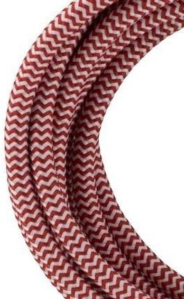 Textielsnoer - Rood/Wit - 2 x 0.75mm² - 3 Meter