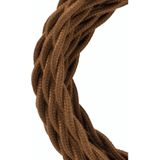 Textielsnoer - Bruin - 2 x 0.75mm² - 3 Meter