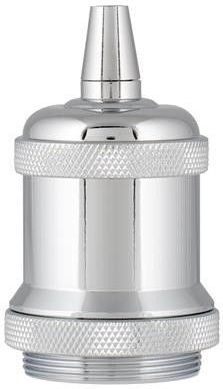 Lampfitting - E27 - Chroom - Metaal - Trekontlasting