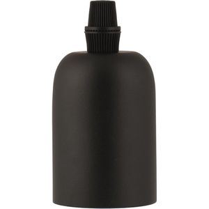 Fitting - Aluminium - Zwart - E27 - Trekontlasting - 1 Stuk