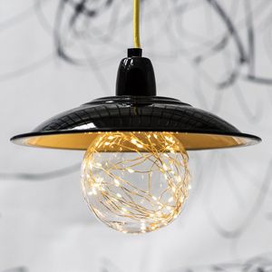 Lampfitting - E27 - Zwart - Porselein