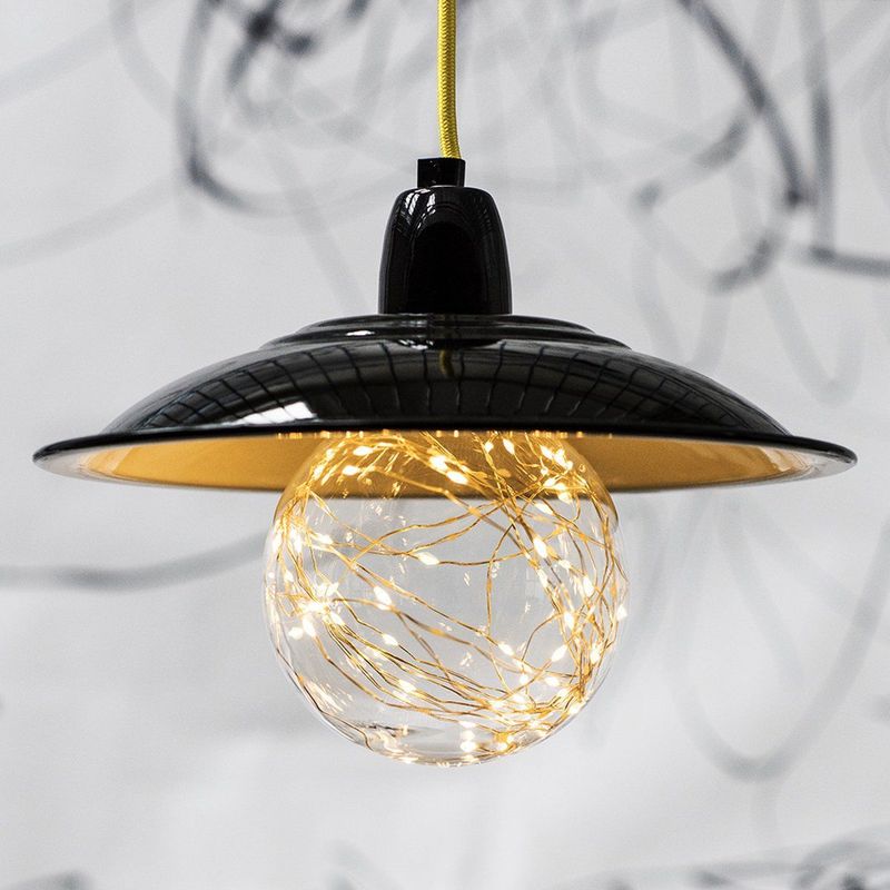 Lampfitting - E27 - Zwart - Porselein