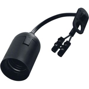 E27 Verhuisfitting - Zwart - Inclusief Draad en Kroonsteentje