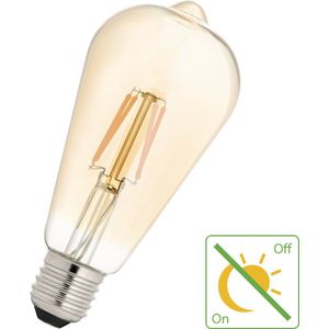 Sensorlamp Dag/Nacht Led Filament Edison Goud (E2 - 4 - 2200 - Bailey)