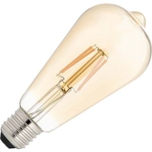 Sensorlamp Dag/Nacht Led Filament Edison Goud (E2 - 4 - 2200 - Bailey)