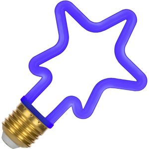 LED Party Bulb Neon Ster E27 4W 70lm Blauw Niet dimbaar