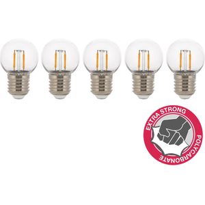 Led Filament Veilige G45 E27 2W Schokbestendige Lamp - 144082 [5 Stuks] - E3Y8P