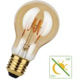 Bailey LED lamp E27 | Peer A60 | Filament | Sensorlamp dag/nacht | Goud | 2200K | 4W (28W)