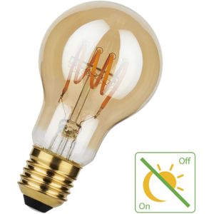 Bailey LED lamp E27 | Peer A60 | Filament | Sensorlamp dag/nacht | Goud | 2200K | 4W (28W)
