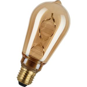 Bailey Spiraled Glow ST64 LED-lamp E27 3.5W 120lm 1800K Goud Dimbaar