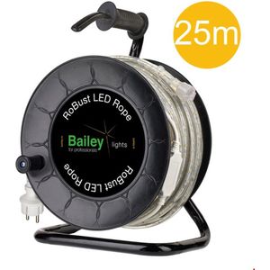 Bailey BAI RoBust LED Rope HO - 25M - 760lm/m - wit - IP65 op kabelhaspel - incl. AC/DC adapter