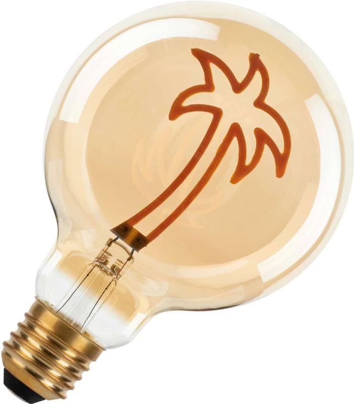 Bailey - LED Silhouette Palm G95 - Lamp - Goud - Dimbaar - Ø9.5cm
