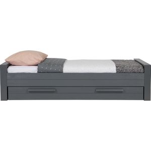 Woood Dennis Bed 90 x 200 cm - Donkergrijs