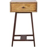 BePureHome Skybox Sidetable - Hout/Metaal - Naturel - 70x45x30