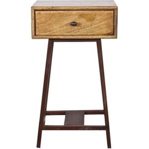 BePureHome Skybox Sidetable - Hout/Metaal - Naturel - 70x45x30